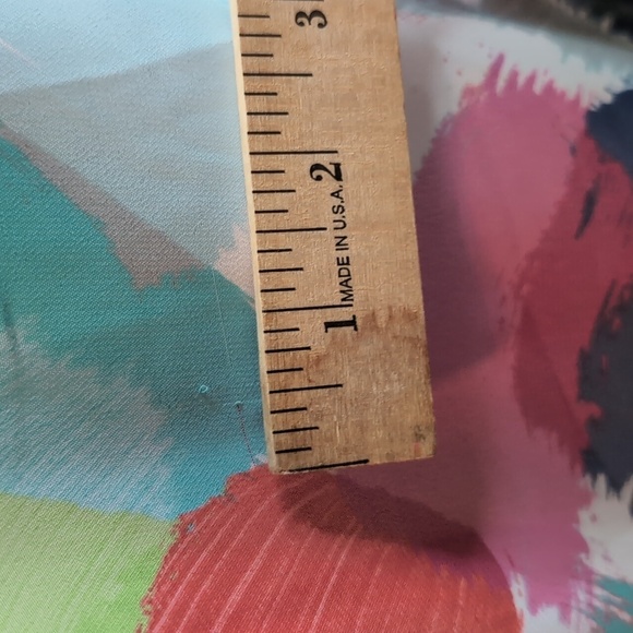 LIZ CLAIBORNE CAREER Classic Watercolor Sheer Blouse LP - Picture 16 of 16